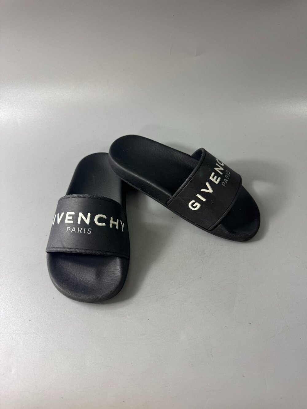 Authentic GIVENCHY Logo-Embossed Rubber Slides, Kid's Size 28 (US 11)
